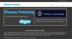 Desktop Screenshot of hensontutoring.com